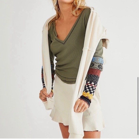 𝅺Free People Beach, two piece, cream social set - Picture 1 of 15